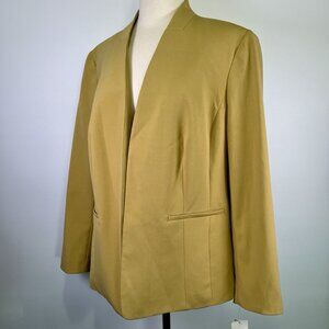 Bar III Saffron Open Front Blazer Jacket Plus Sz 1X Suit Separates Business NWT